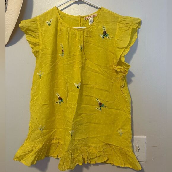 Banjanan Yellow Embroidered Blouse - Picture 1 of 2